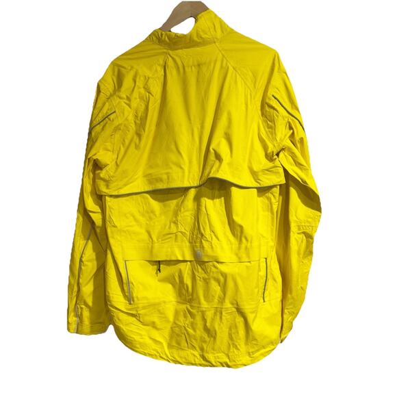 Novara Cycling Jacket Mens Large Yellow Nylon Windbreaker Vented Rain Shell - Picture 2 of 8